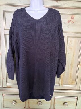 Roxy Women's V-Neck Oversized Knit Sweater/ Sweater Dress